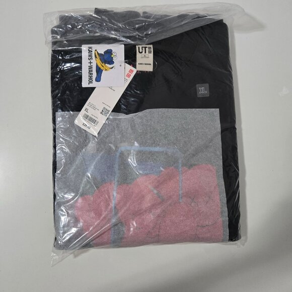 KAWS‎ x Uniqlo Warhol Graphic  Sweatshirt Black - Size XL - Picture 5 of 6
